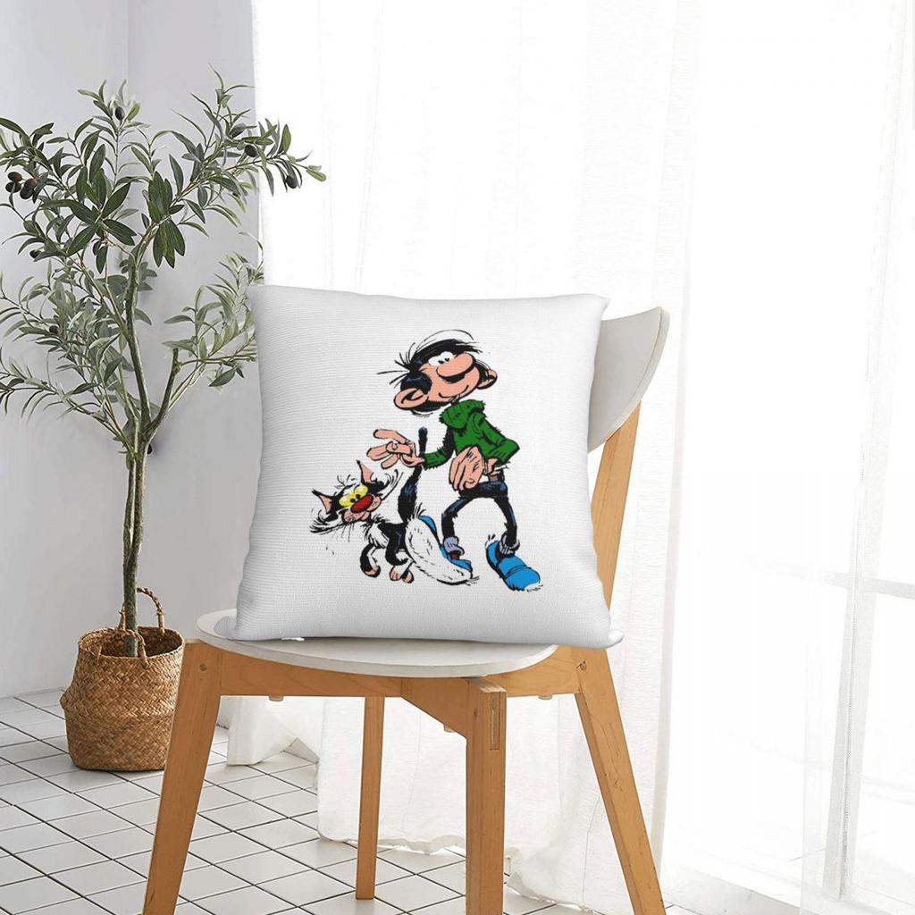 Federa Quadrata Gaston Lagaffe Copricuscino Cuscino da Divano per Casa Salotto