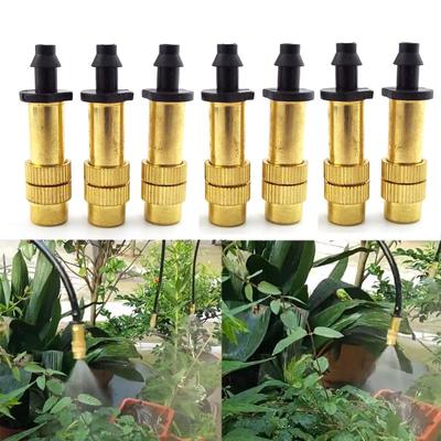 10pcs 4/7 Tube Copper Spray Nozzle Fogger Watering Irrigation Misting Cooling Brass Sprinkler for Gardening System