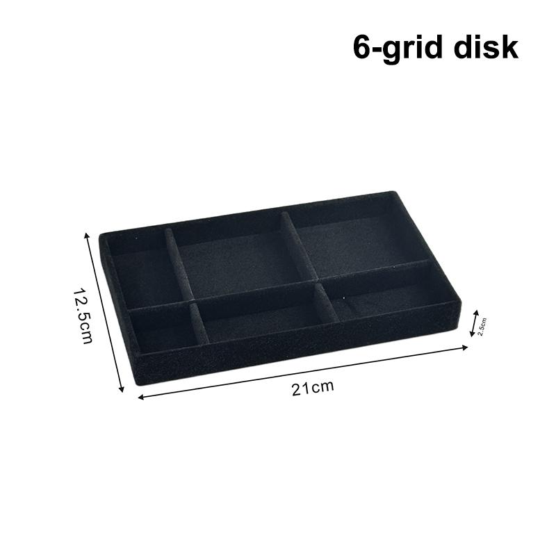 Flockovaný šperkovnicový displejový podnosový stojan Více stylů pro náhrdelník, náramek, náušnice, prsten Organizér Box