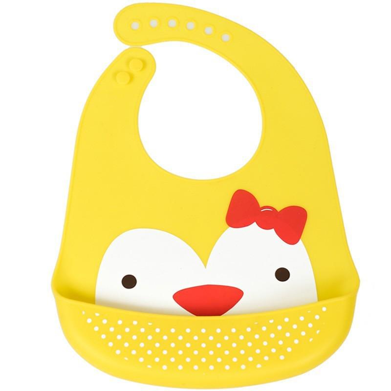 Waterproof Food-Grade Silicone Baby Bib - Leak-Proof, Self-Feeding, Drool Protection