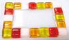 Four Cart Cute Handmade Glasswork NEW Mosaic Tray Corner Mini Red