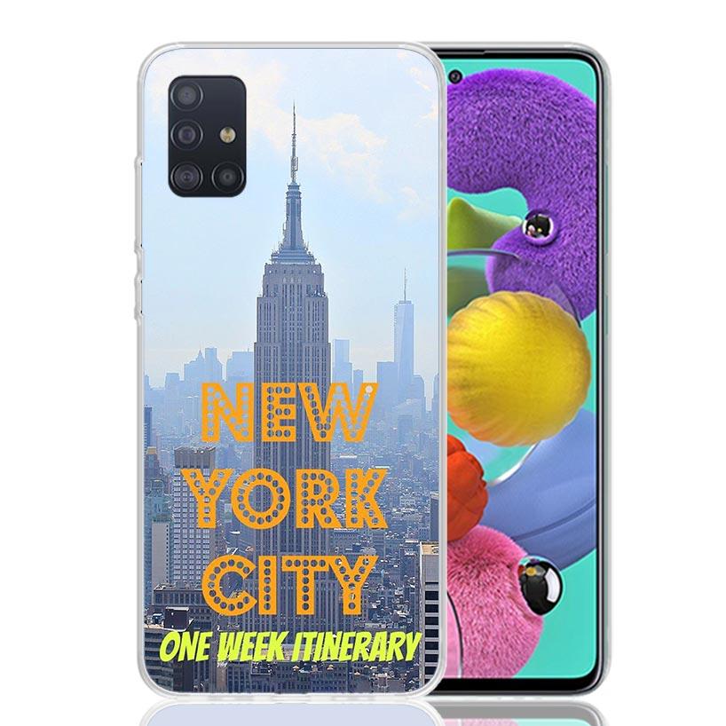 NYC New York City Case Phone Cover for Samsung Galaxy A52 A51 A50 A42 A32 A22 A12 A02S A72 A71 A70 A41 A31 A21S A40 A30S A20E A1