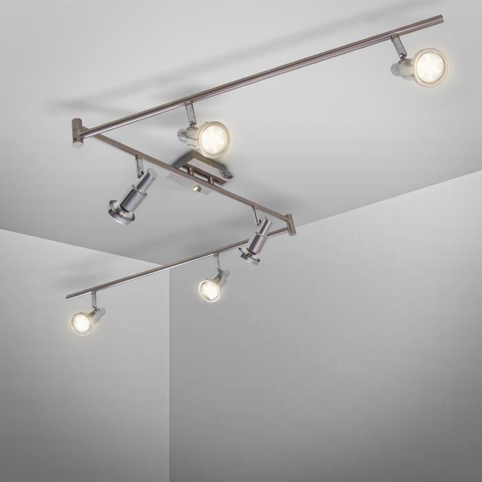 LED ceiling light - b.k.licht - phönix - 6 adjustable spotlights - warm white 3000k - ip20
