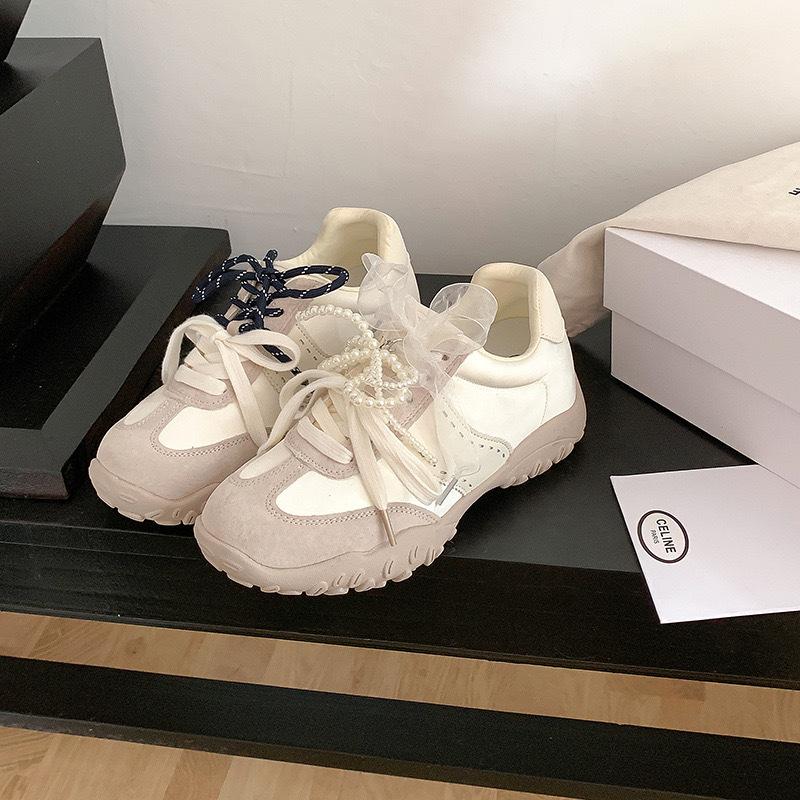 Cowhide~ Grape mother new color, 8cm inner height increase crescent thick-soled mandarin duck shoelaces sports and leisure shoes women's training shoe