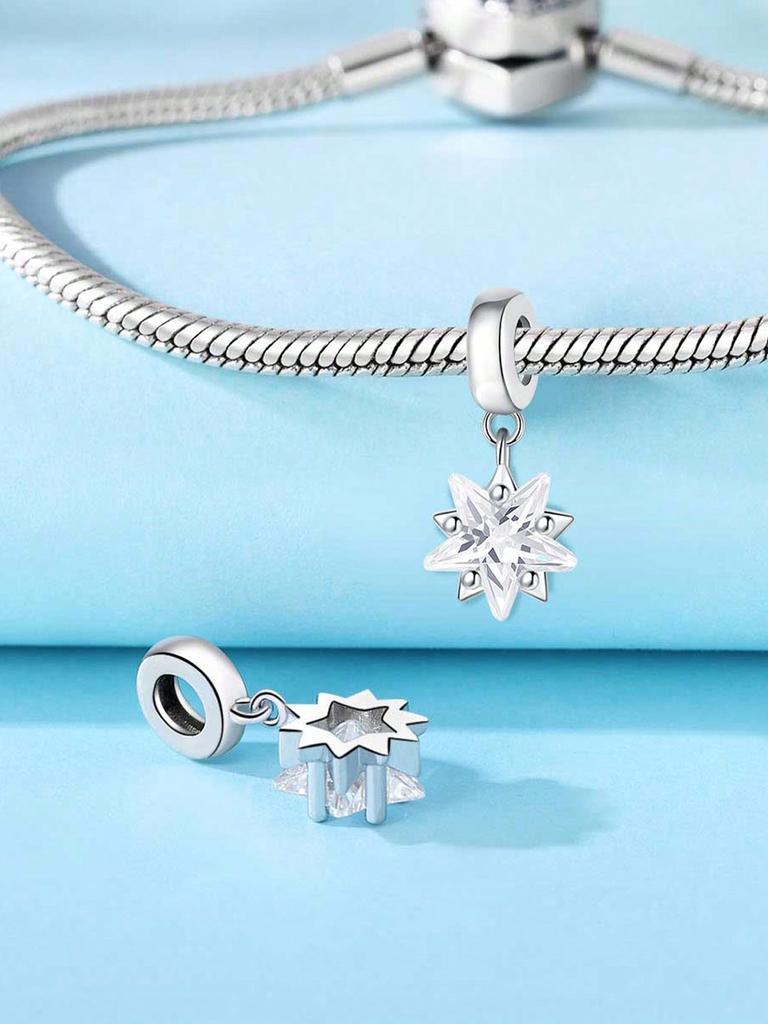 Charms Plata Blue Ocean Star Beads Charm Copper Plated Fit Charms Copperoriginal Bracelet For Jewelry Making Diy Charm