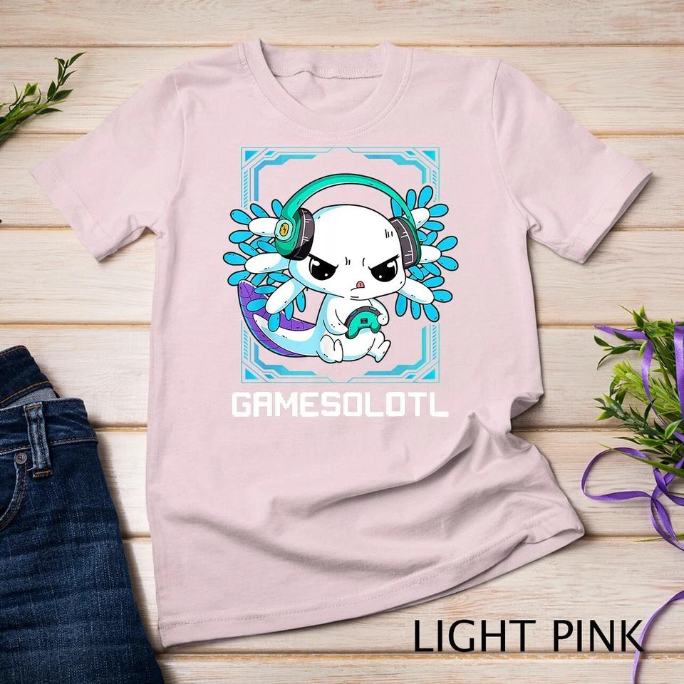Gamesolotl Gamer Axolotl Cute Axolotl Anime Gaming Video Unisex T-shirt 5 M