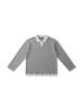 Pánská retro streetwearová mikina polo s dlouhým rukávem - Dvoudílný ležérní úplet s límečkem pro podzim/zimu
