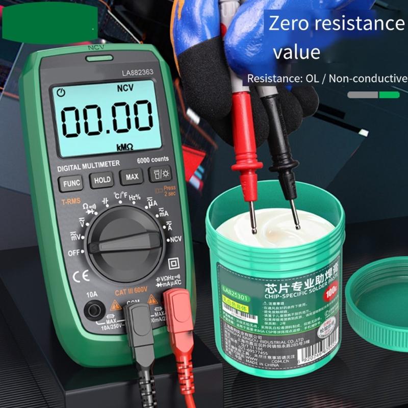 High Performances No Clean Solder Flux Paste For BGA CSP Repair Electronics Soldering With No Clean Formula 100g/19g