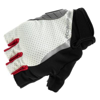 Protective Fingerless Mesh Gloves for Motorcycles Light Gray Black 2XL GK-2593