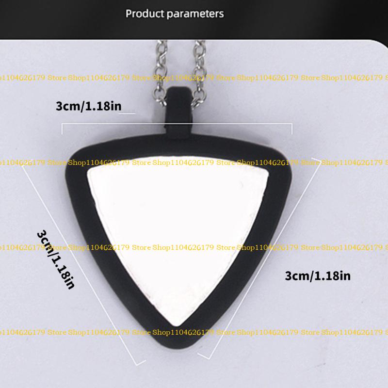 A1A2 Adjustable Silicone Necklace Guitar Accessory Necklace for Guitar Pick Organization Electric Bass Musician Present