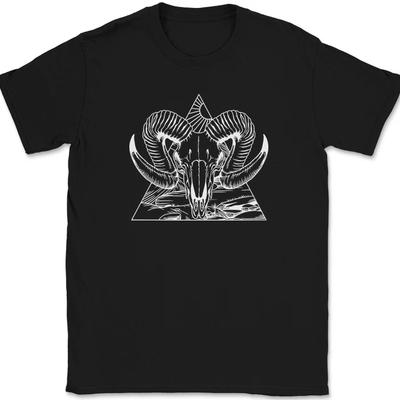 Ram Skull Desert T-Shirt Graphic Dry Land Nature Horn Tee