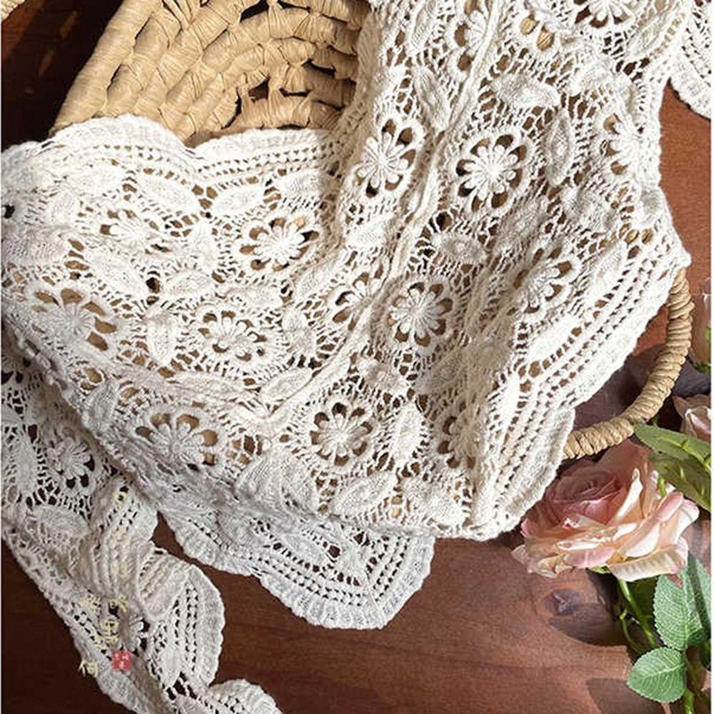 White Lace Triangle Scarf Fake Collar Hip Scarf Simple Lace Shawl  Female