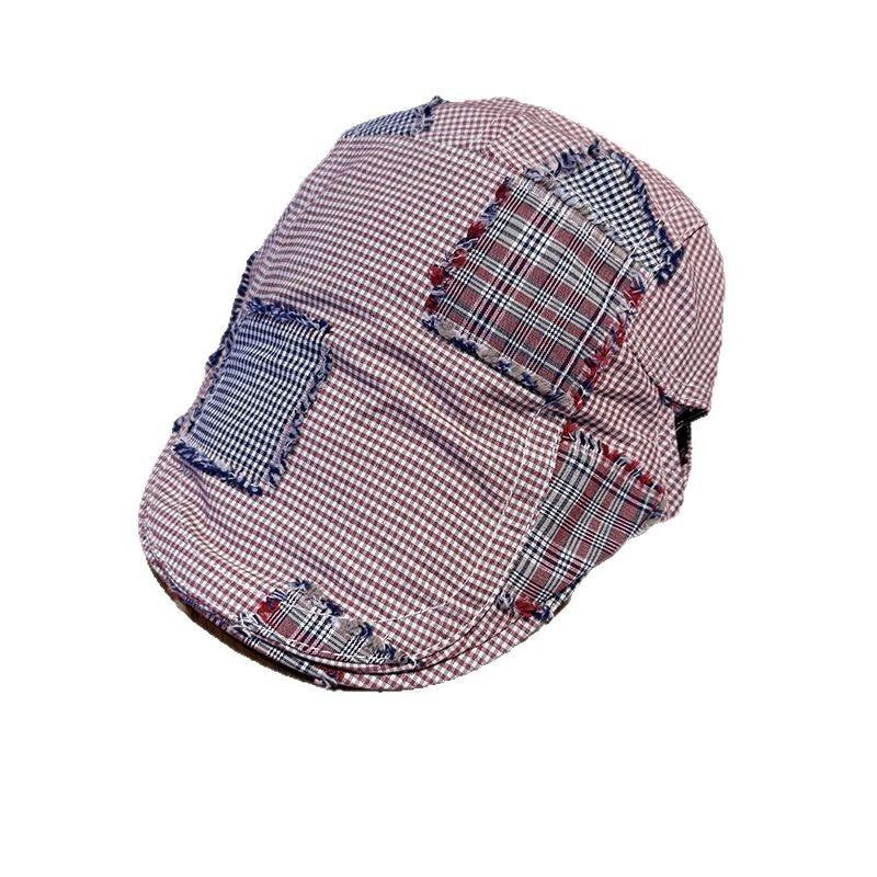 Retro Patchwork Baseball Cap With Sunshade For Casual Outdoor Activities