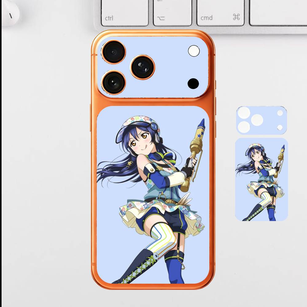 Anime Cute U-Umi S-Sonoda For Iphone 17 Pro Max Back Protective Decorative Sticker Back Cover