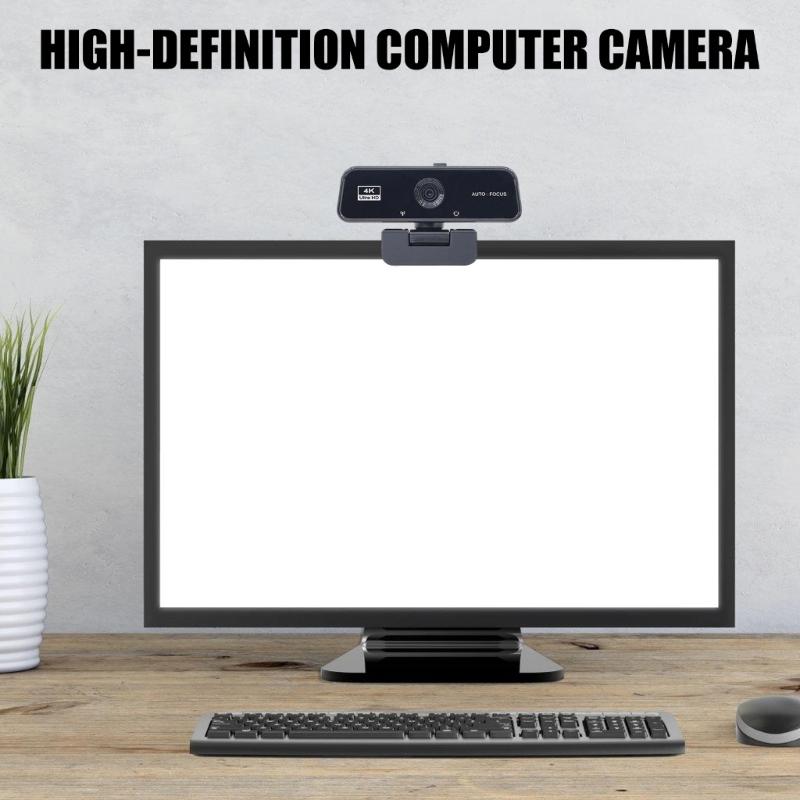 UHD 4K USB Webcam With 360 Degree Rotatable Base Perfect For Live Streaming And Remote Meetings