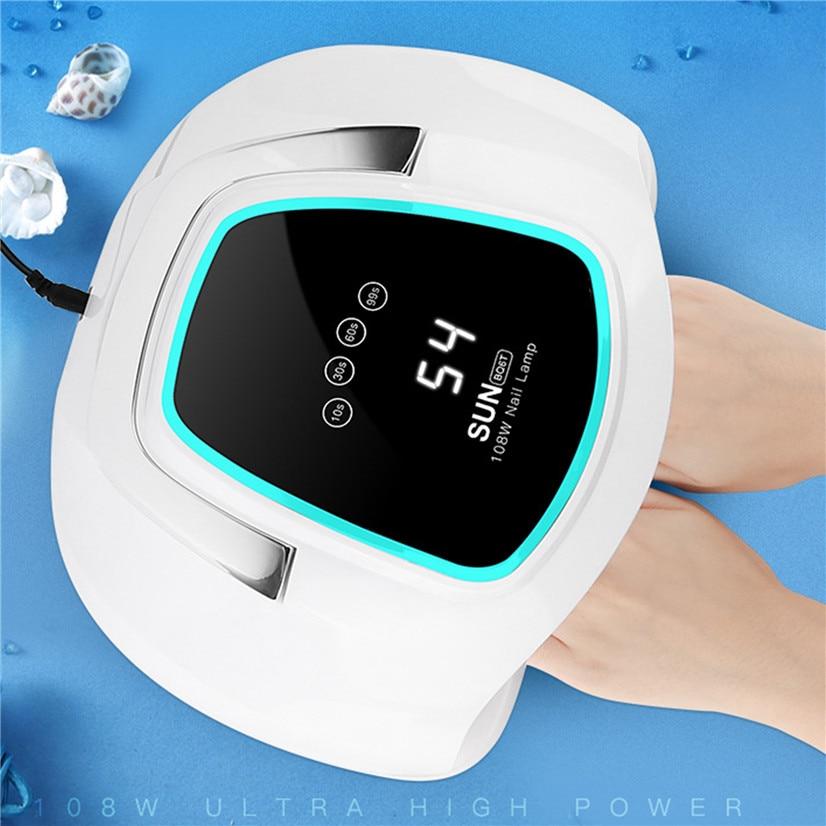 

Двойная УФ-светодиодная лампа для ногтей Сушилка для ногтей SUN для сушки всех гель-лаков с автоматическим датчиком Большое пространство для лампы для ногтей двумя руками