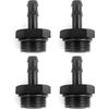 6AN ORB Male To 3/8" Hose Barb Straight Fitting Adapter Aluminum 4PCS