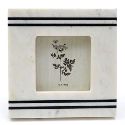 Rhaenyra 6x4 Natural Marble Picture Frame - Elegant Stone Photo Display for Desk, Shelf, Home Decor Gift