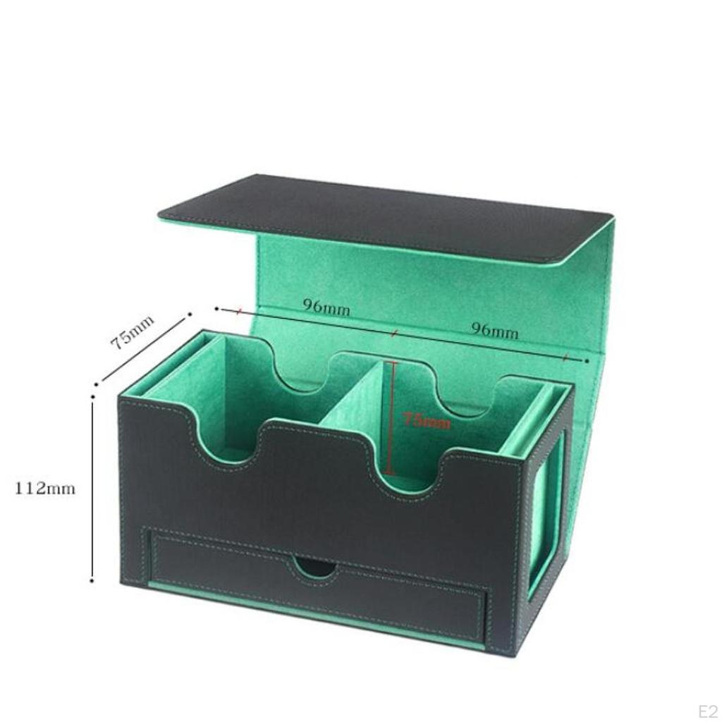 Card Deck Box Sturdy PU Leather Cards Protector Case Trading