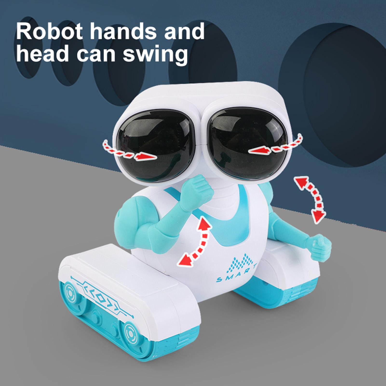 

Robot Toys, Kids Rechargeable Remote Control Robots with Auto Demonstration, Flexible Head and Hands, Music, LED Eyes, розовый