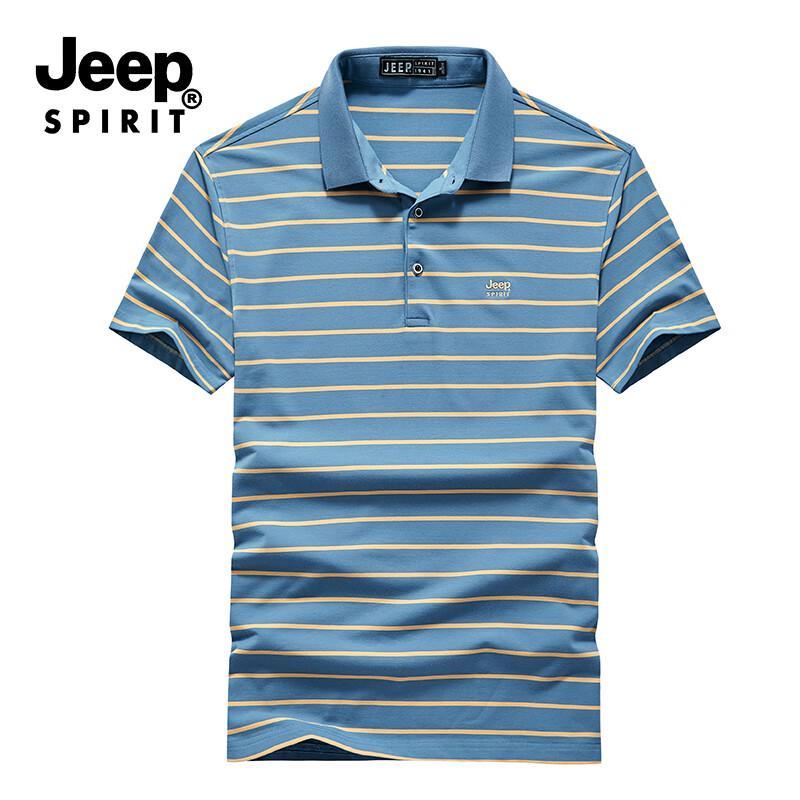 

JEEP SPIRIT Men s Striped Polo Shirt M