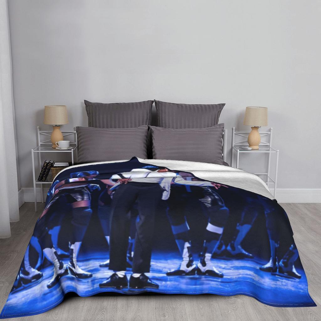 Michaels King Of Pop Jacksons Velvet Throw Blankets Dance Singer Hip Hop Blankets Home Bedroom Lightweight Quilt Multi-function