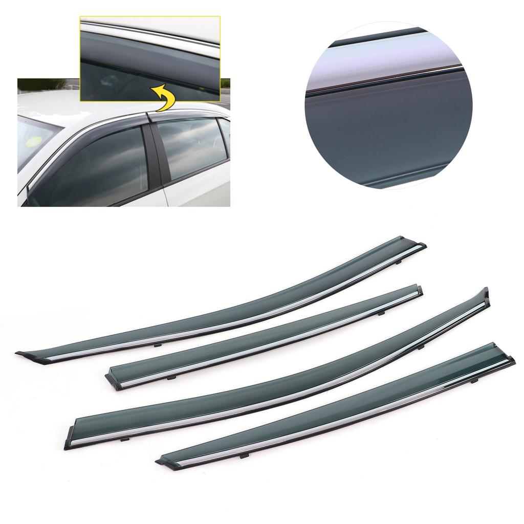 4pcs Window Visor Vent Sun Rain Shade Deflector Replacement for Nissan Teana 2013 2018