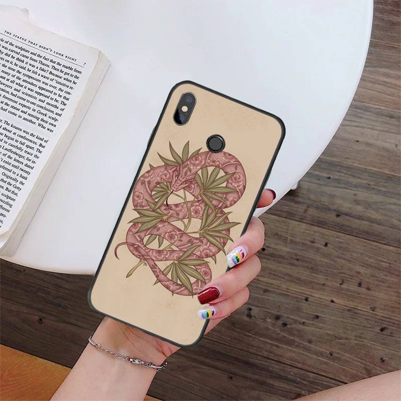 Hand Snake Flower Snake Painting Art Phone Case For Xiaomi Redmi 4X 5Plus 6A 7 7A 8 8A Redmi Note 4 5 7 8 9 Note 8T 8Pro 9Pro