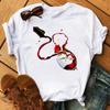New Women T-Shirt Casual Short Sleeve T Shirt Women's Fashion Rose Red Wine Glass Printed Black T-Shirt Female Tops Tees