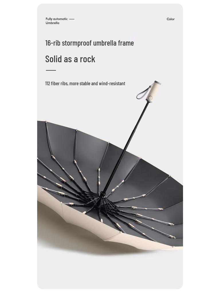Dual-Use Extra-Large Folding Umbrella: Anti-UV, Rain or Shine, For Two