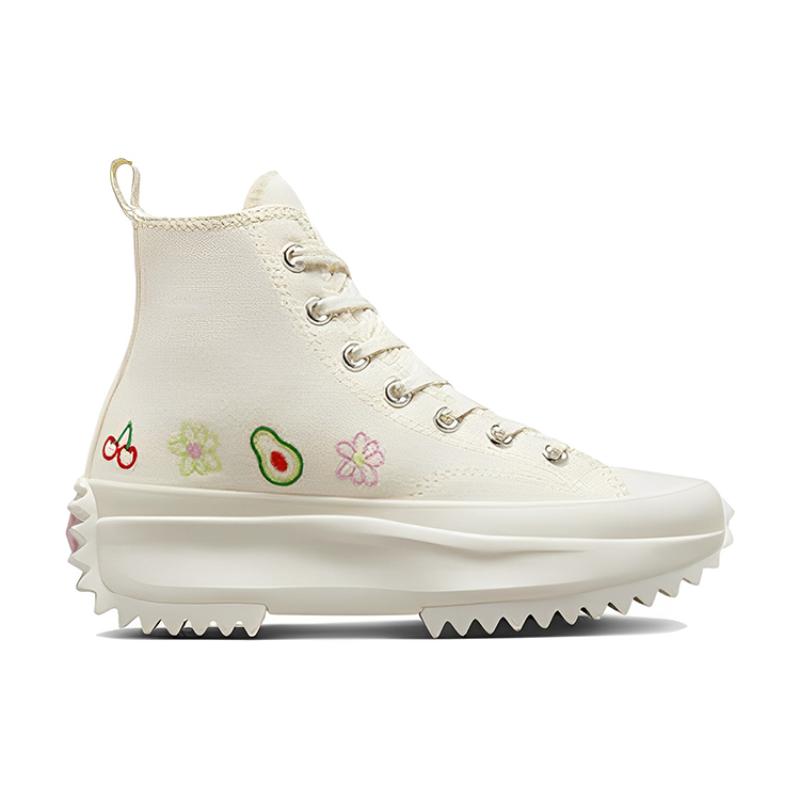 Converse Run Star Hike Platform simple and comfortable high-top canvas shoes for all men and women in off-white