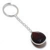 Natural Amethyst Gemstone 925 Sterling Silver Jewelry Keychain 3.15" ETC-13848
