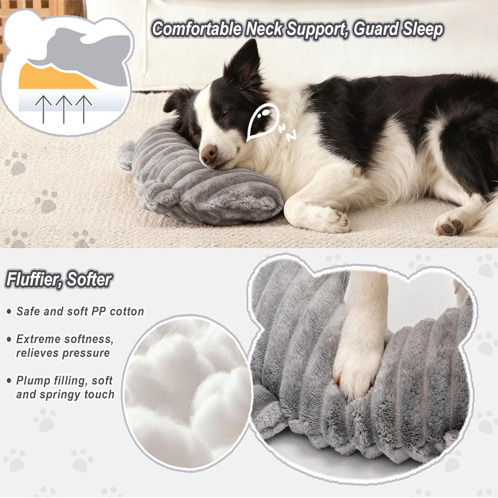 Cute Cat Ear U-Shaped Pet Neck Pillow Soft Plush Travel Support Cushion for Small Dogs And Cats Comfort Rest for Car Trips