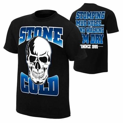 WWE Stone Cold Steve Austin Pisando em Lama Preta Camiseta Unisex
