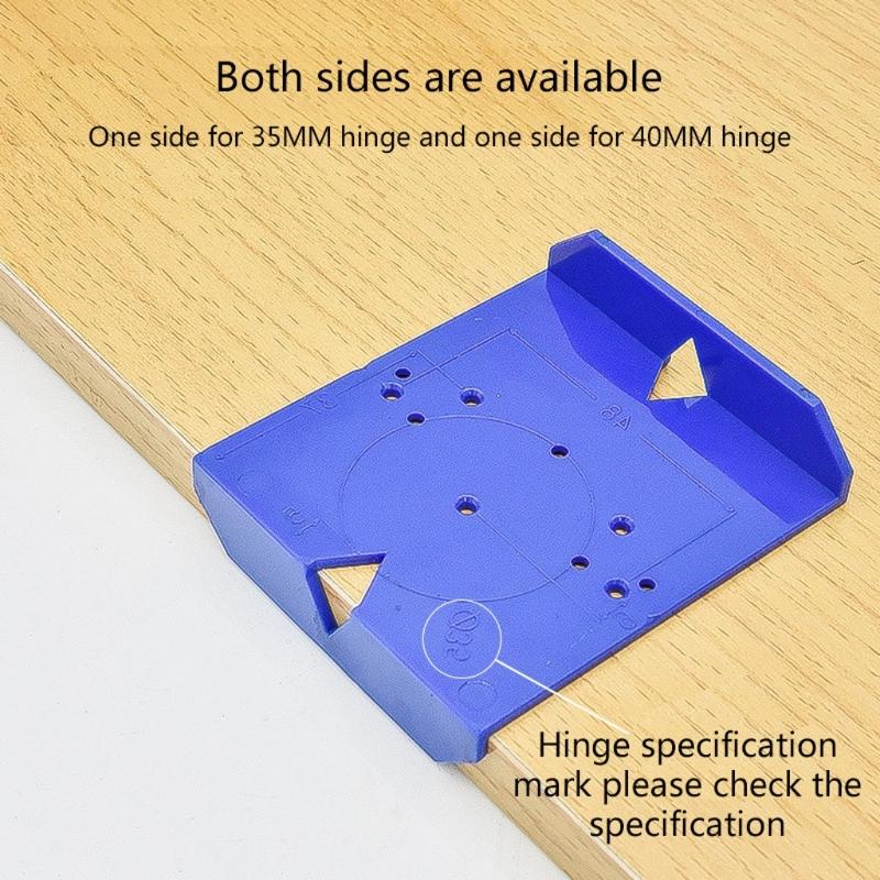 35/40mm Hinge Hole Jig Drill Guide Template Jig For Woodworking Cabinets Hinges Hole Locator