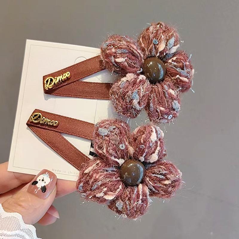 Hand-Woven Floral Hair Side Clip – Sweet Versatile Fringe or Bangs Accessory