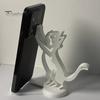 Strong Material Phone Holder 3D Printed Mobile Holder, One-Piece Molding Stand, Horizontal Vertical Climbing Cat Shape Stable Support for Watching
