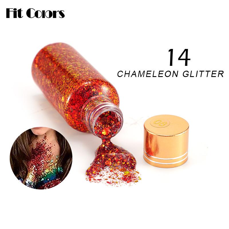 Fit Colors Chameleon Sequins Gel's Scales of The Mermaid Face Face Body Lip Fantasy Polarized Sequy Eyeshadow