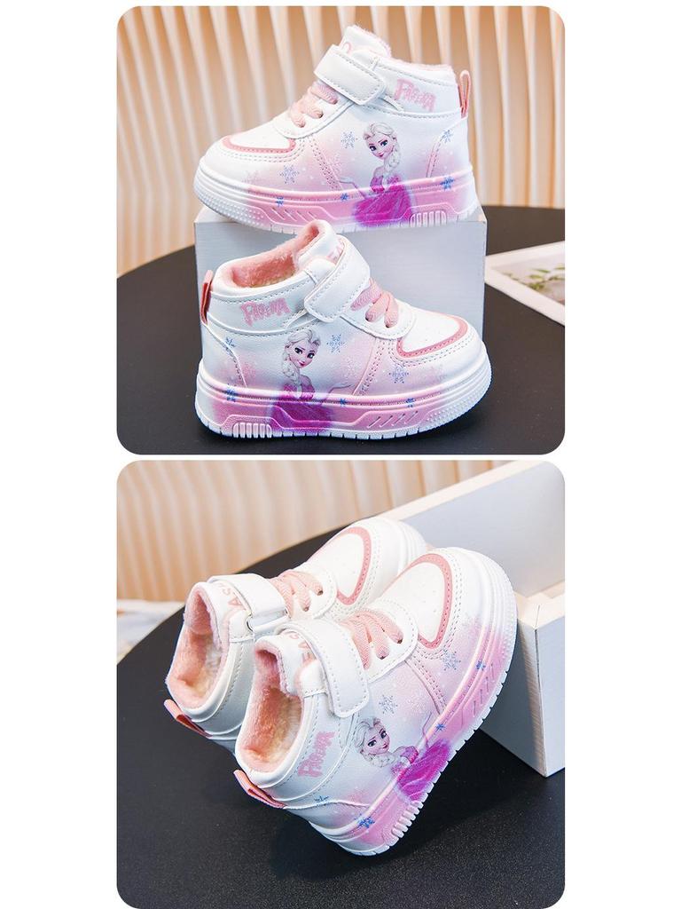 Herbst/Winter 2025 Cartoon Weiche Sohle Mädchen Freizeitsport-Schuhe - Vielseitiger Weißer Sneaker für Kinder