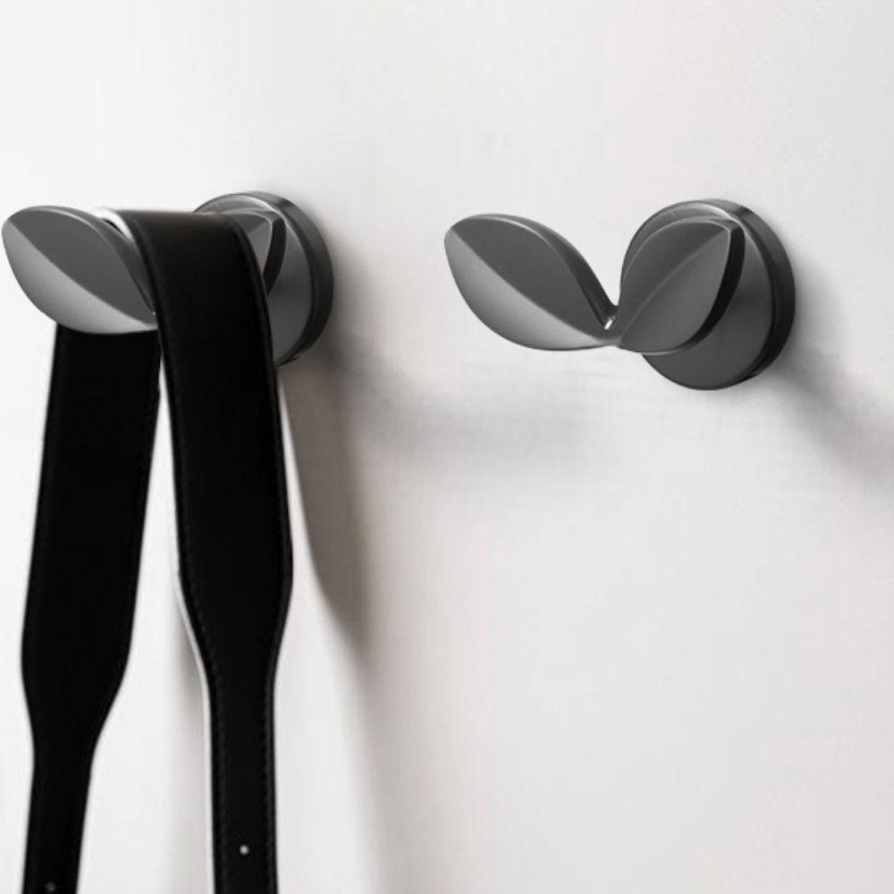 Portable Easy Install Leaf Clothes Hook Elegant Leaf Design Door Clothes Hook Hanging Storage Rack Home Decor
