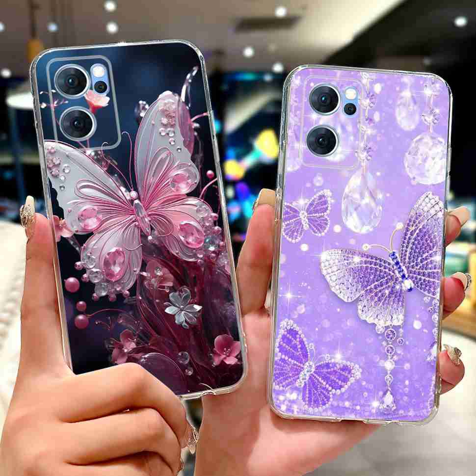 For Oppo Reno7 5G Casing Cute Cat Flower Painted Cover Soft Fundas Phone Case For Oppo Find X5 FindX5 Lite Reno 7 5G Back Cover