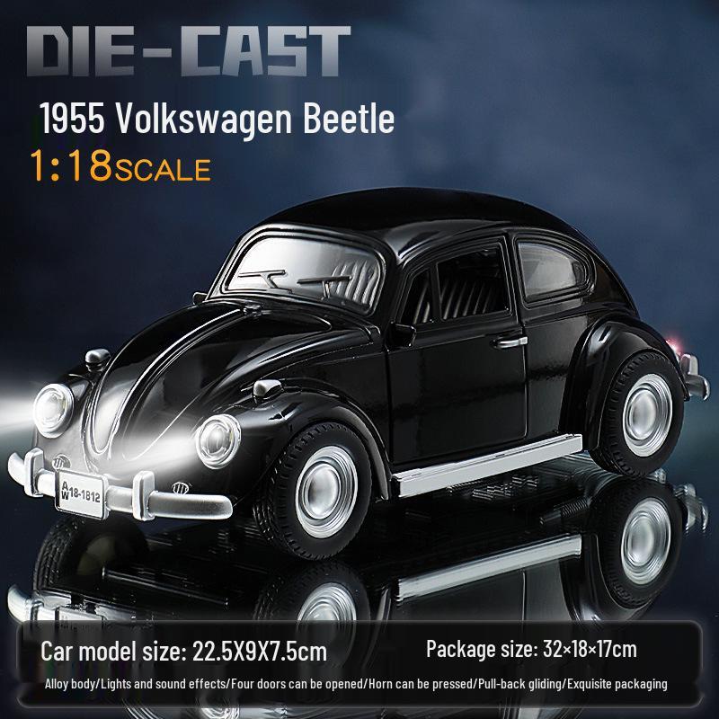 1:18 Volkswagen Beetle Diecast Model - Classic Retro Vintage Collection Toy Car Ornament