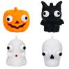 Staring Blankly Pumpkin Squeeze Toys Ghost Halloween Fidget Toy  For Adult Children