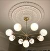 Mid Century Sputnik Chandelier 9 Light Brass Ceiling Pendant Lamp