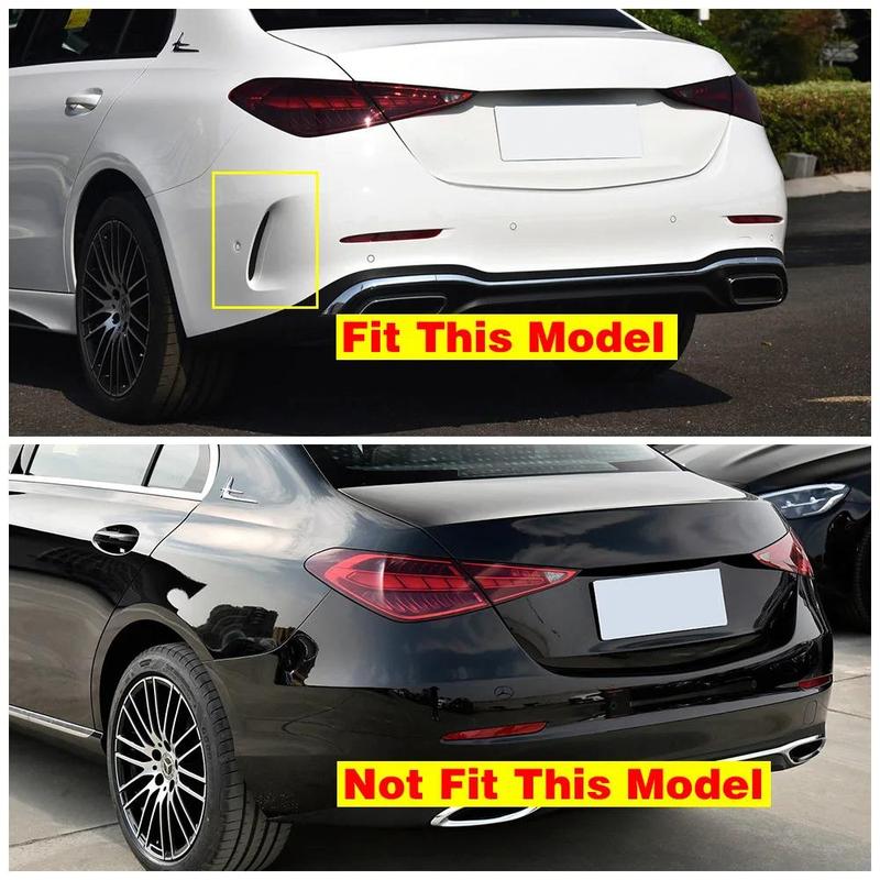 For Mercedes Benz C-Class W206 2024 2025 Carbon Fiber Exterior Rear Chrome Frame Cover Trim Refit Parts