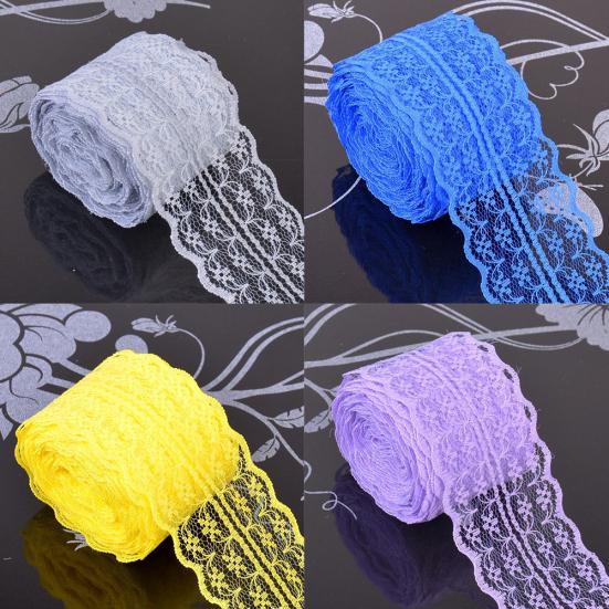 10m Embroidered Lace Trim Ribbon Band Clothes Handicraft DIY Sewing Decoration