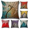 1Pcs 45Cm 3D Oil Painting Cushions Cover Colorful Tree Series Pillowcase Home Sofa Decoration Pillow Case