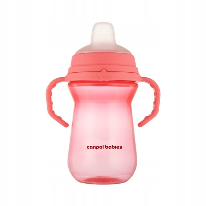 CANPOL 56/615 FirstCup 250ml Pink Silicone Spout Cup