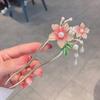 Antique Flower Fringed Hairpin Women's New Chinese Modern Disc Hairpin Cheongsam Ancient Hanfu Hairpin Fashion Headdress