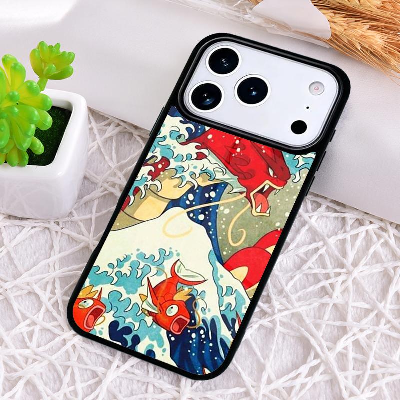 Cartoon Cute Stylish Waves Phone Case for iPhone 17 Air 16 15 11 12 14 13 Pro Max Shockproof Cover